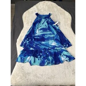 New Studio One‎ New York Blue Layered Dress Size 6 NWT